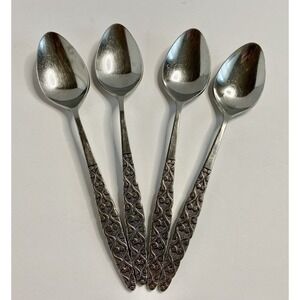 National Stainless Japan MALTA Teaspoons 6 1/2 Inch Lot Of 4 Vintage Flatware